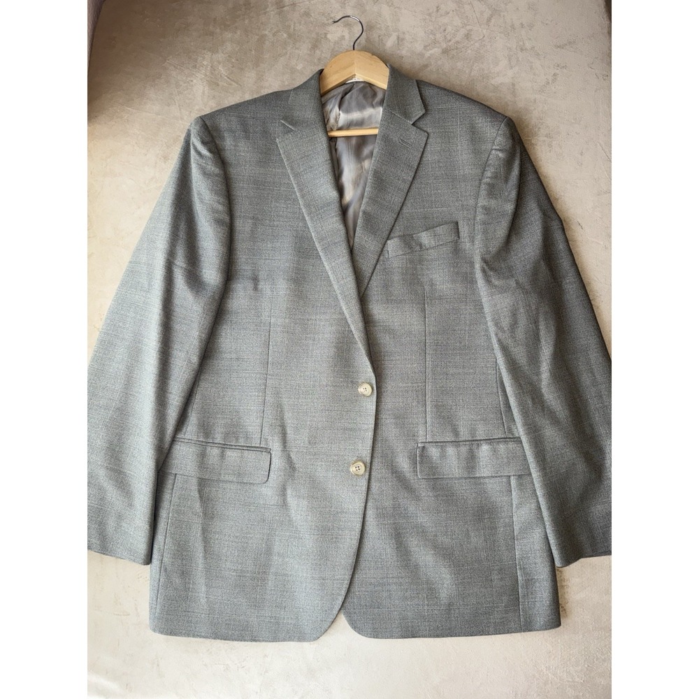 Lauren Ralph‎ Lauren Silk And Wool Blend Gray Blazer Size 44R Made In India